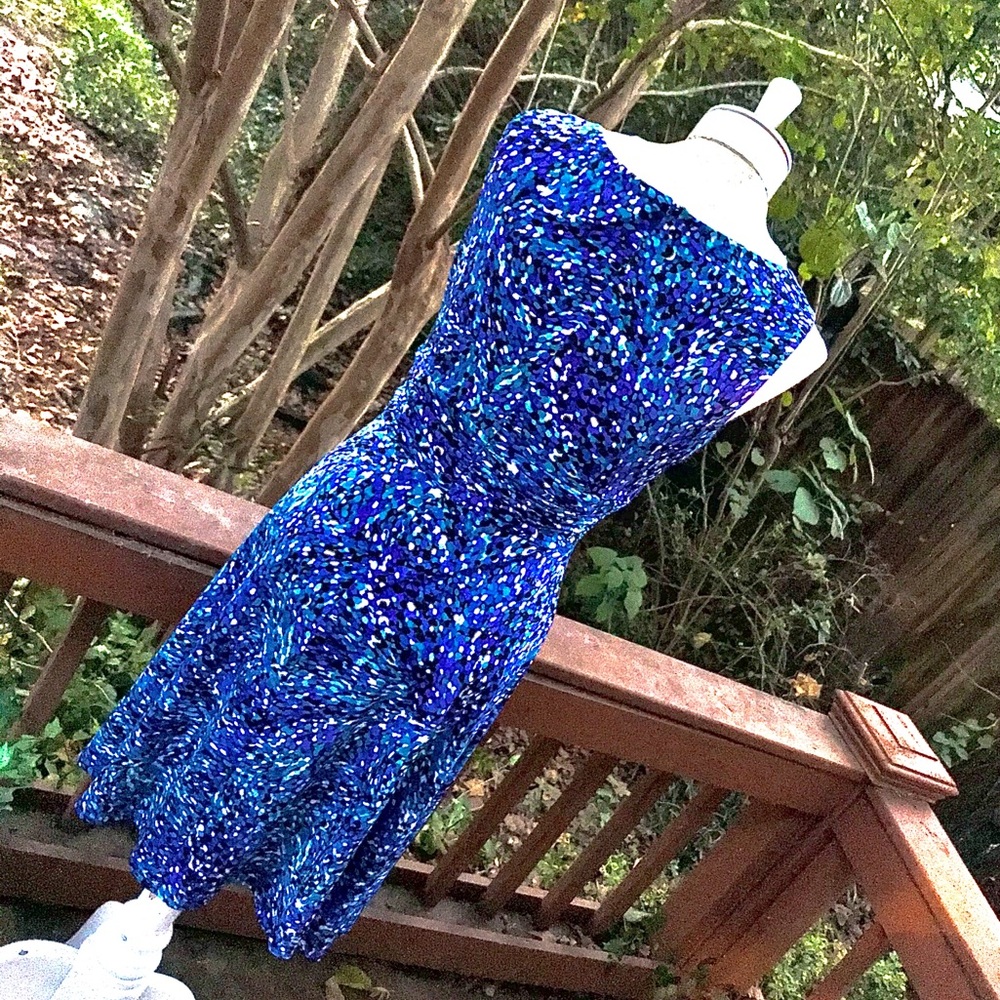 Eliza J Fit & Flare Multi-Print Dress - Picture 9 of 10